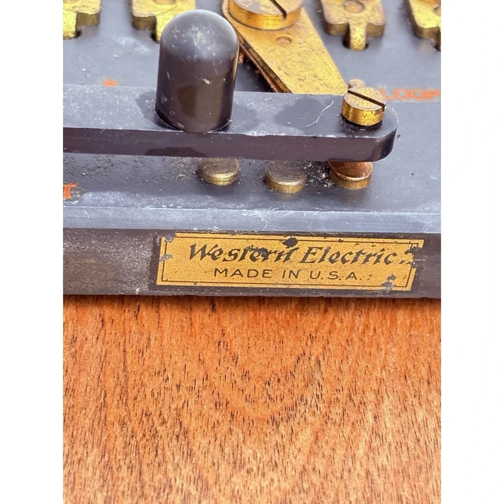 Antique Western Electric Slate Knife Switch Board Vintage Telegraph Telephone